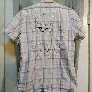 POLLUTED button down Men's gorilla 🦍 shirt